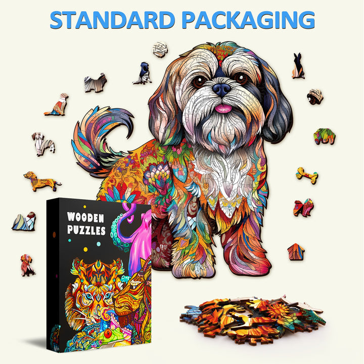 Schöner Shih Tzu 2 Holzpuzzle