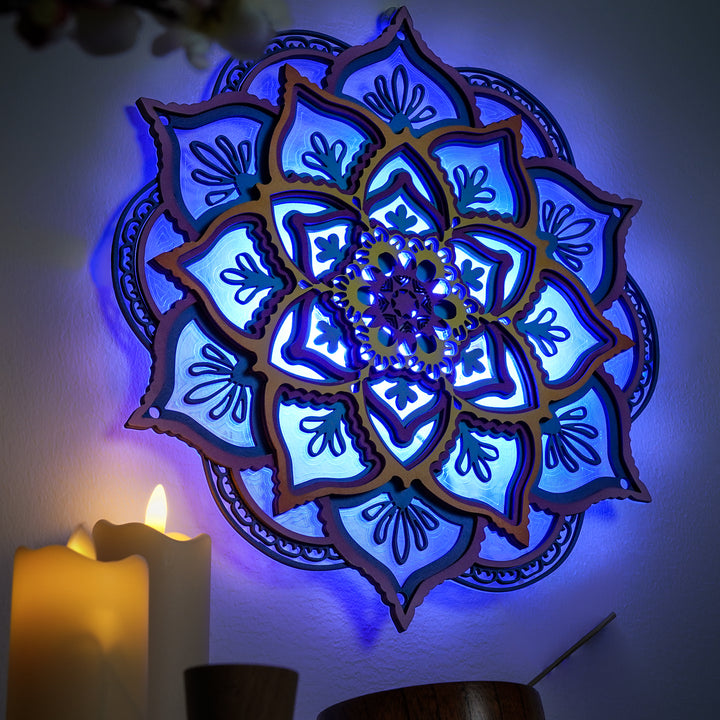 Wooden Mandala Atmosphere Light-Eternal Harmony