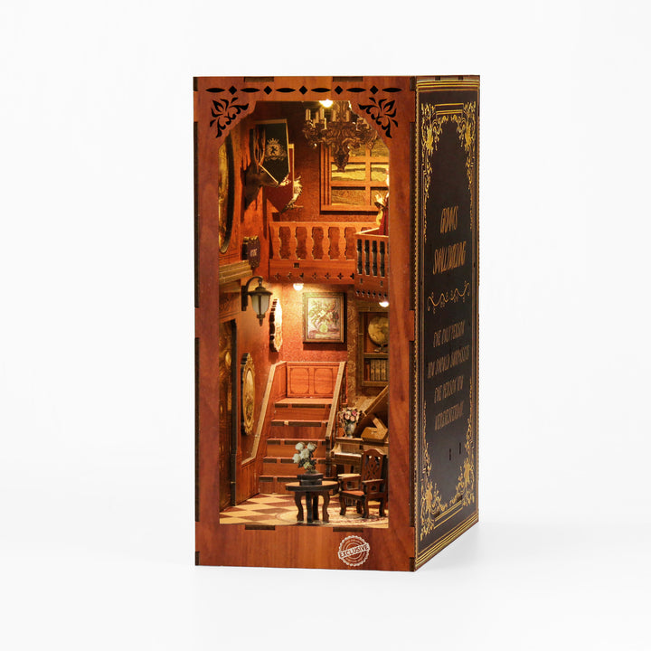 Grimm's Small Building DIY Book Nook Kit with detailed wooden design and music-themed decor.