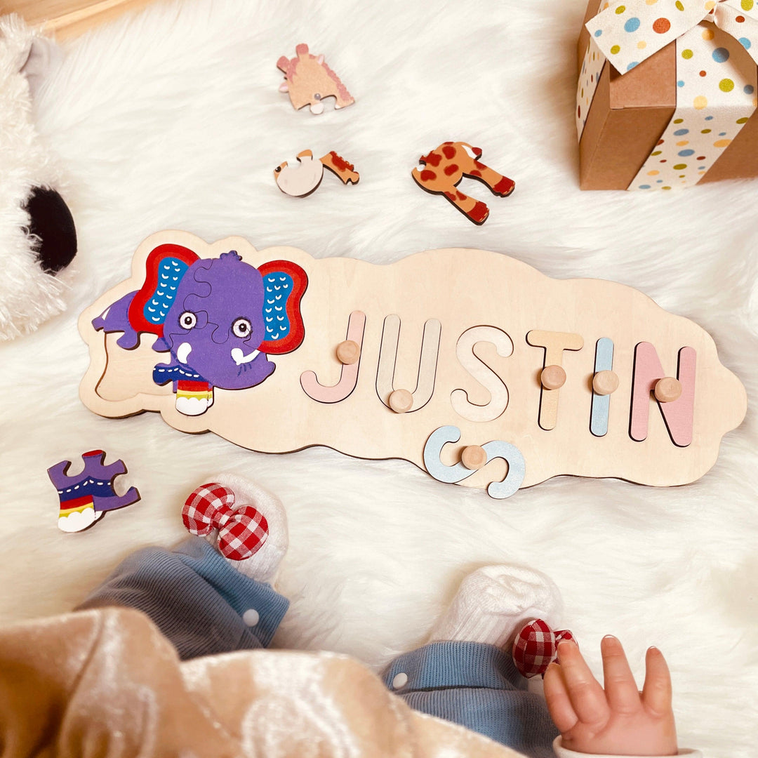 Personalized Baby Name Puzzle And Animal Puzzle
