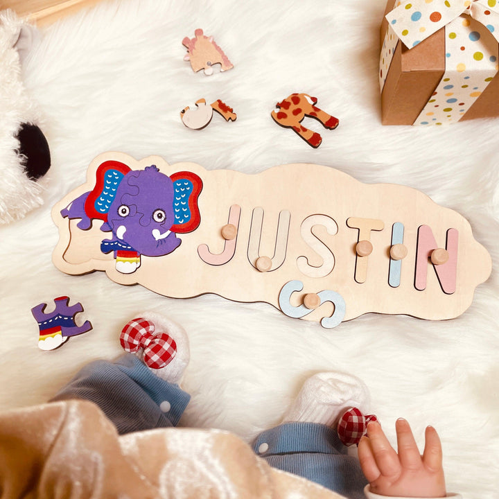 Personalized Baby Name Puzzle And Animal Puzzle