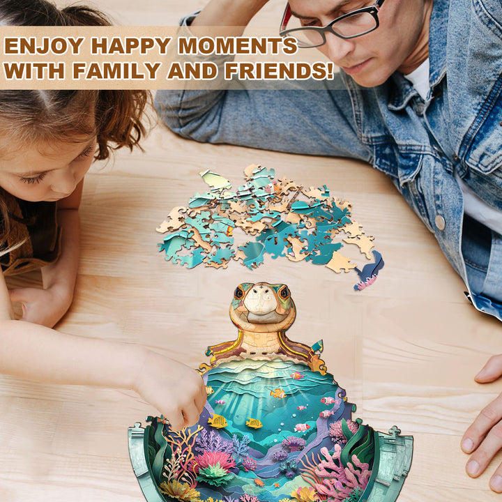 Turtle World Wooden Jigsaw Puzzle