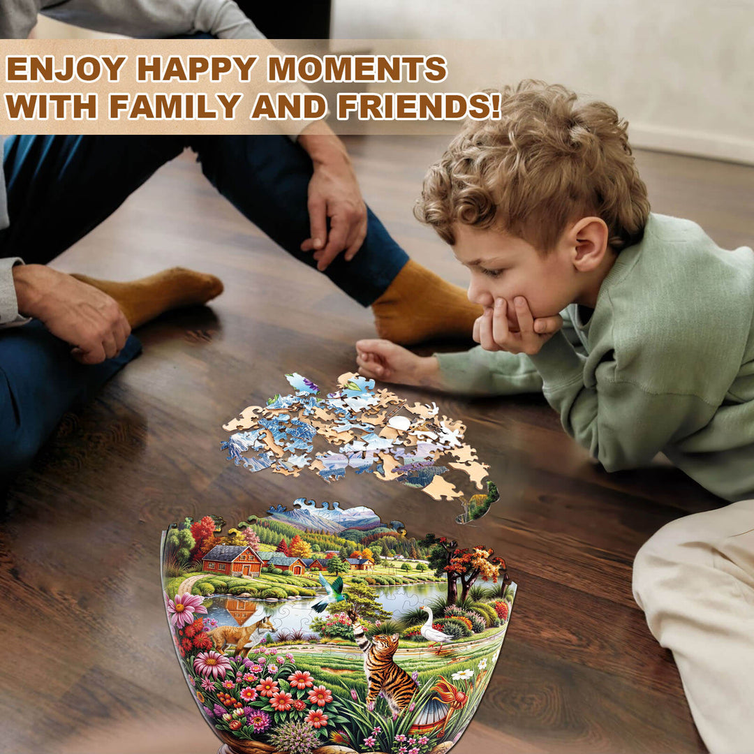 Pastoral vase Wooden Jigsaw Puzzle