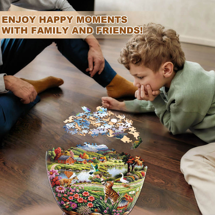 Pastoral vase Wooden Jigsaw Puzzle