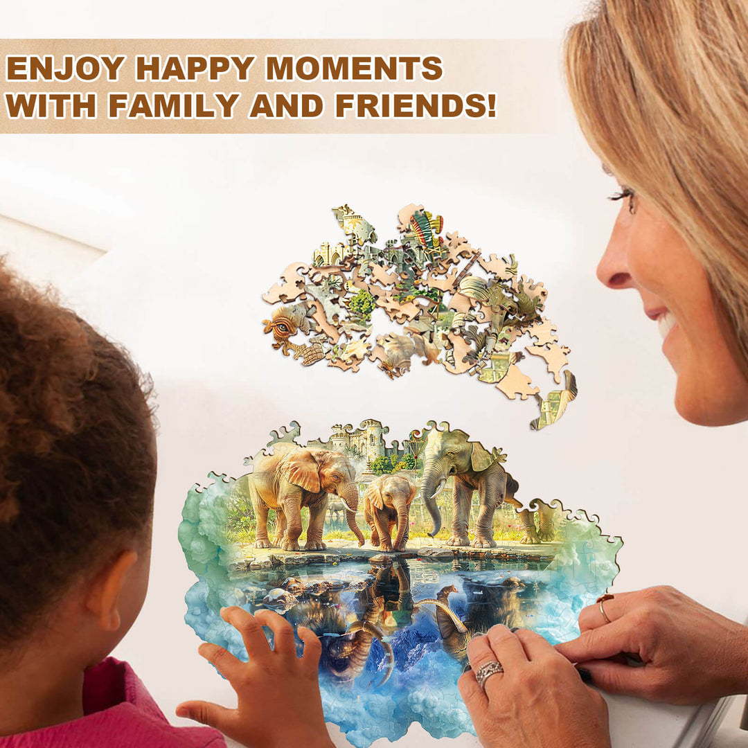 Mammoth—My wish Wooden Jigsaw Puzzle