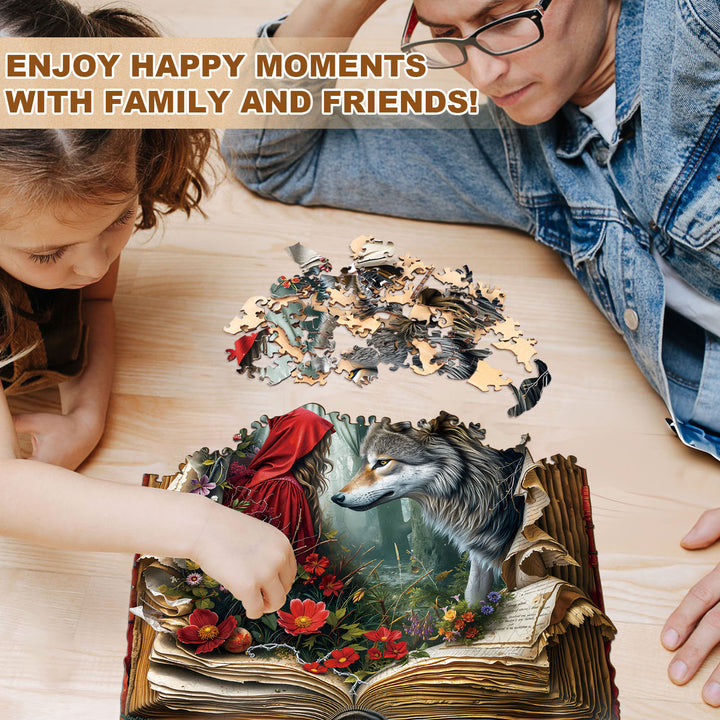 Wolf and the Maiden Wooden Jigsaw Puzzle