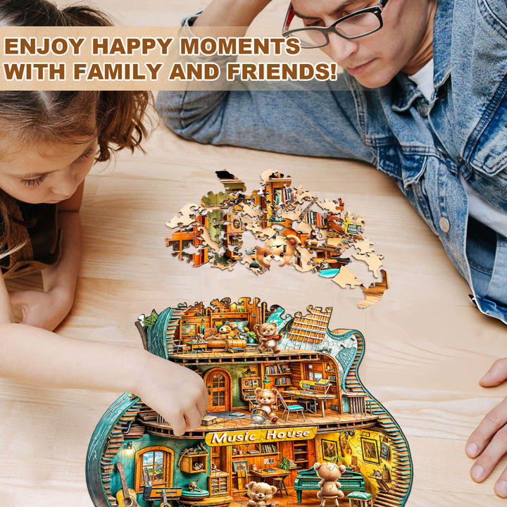 Music House-1 Holz-Puzzlespiel