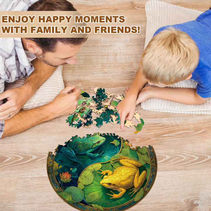 Balance Frogs Wooden Jigsaw Puzzle