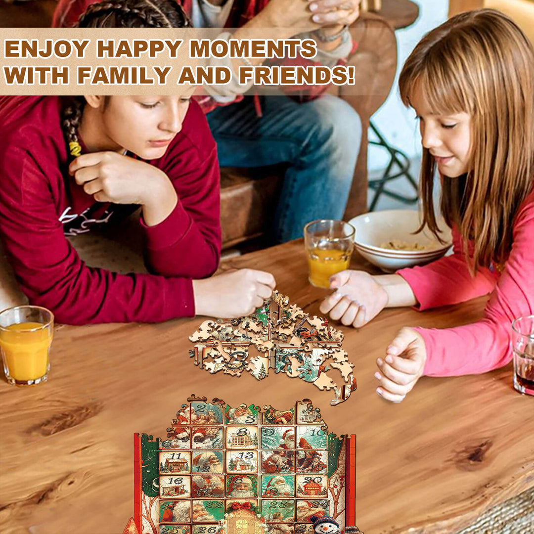 Christmas Calendar House Wooden Jigsaw Puzzle