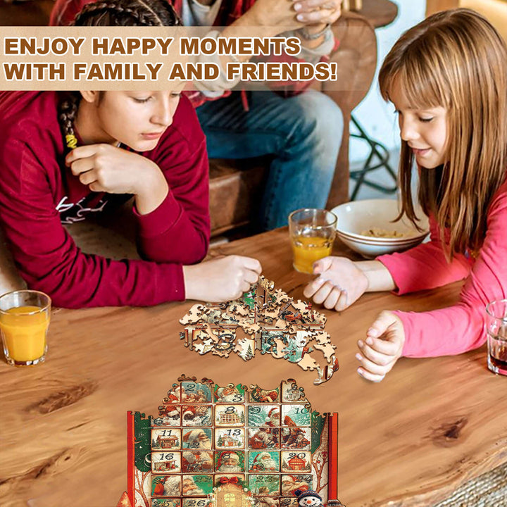 Christmas Calendar House Wooden Jigsaw Puzzle
