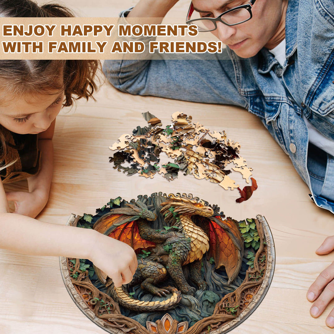 Elements Wood Dragon Wooden Jigsaw Puzzle