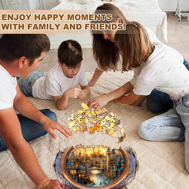 Wecker Welt Holz-Puzzle