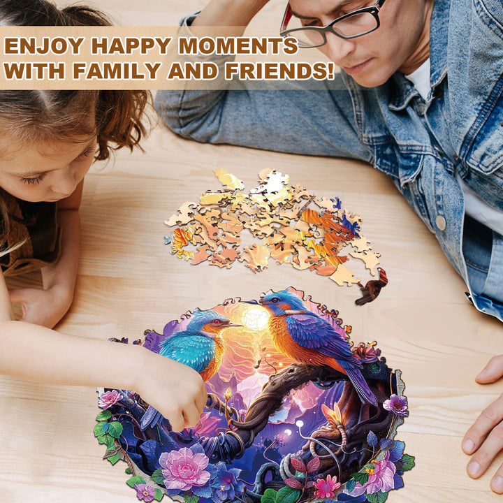 Twilight Plumage Wooden Jigsaw Puzzle