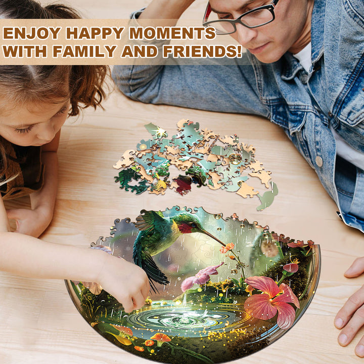 Hummy Raindrop Wooden Jigsaw Puzzle