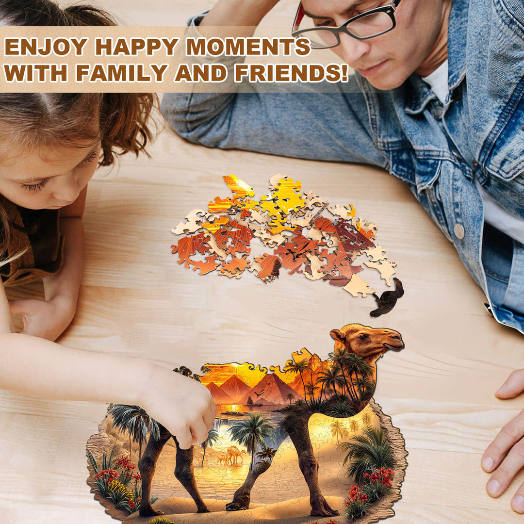 Desert Camel Wooden Jigsaw Puzzle