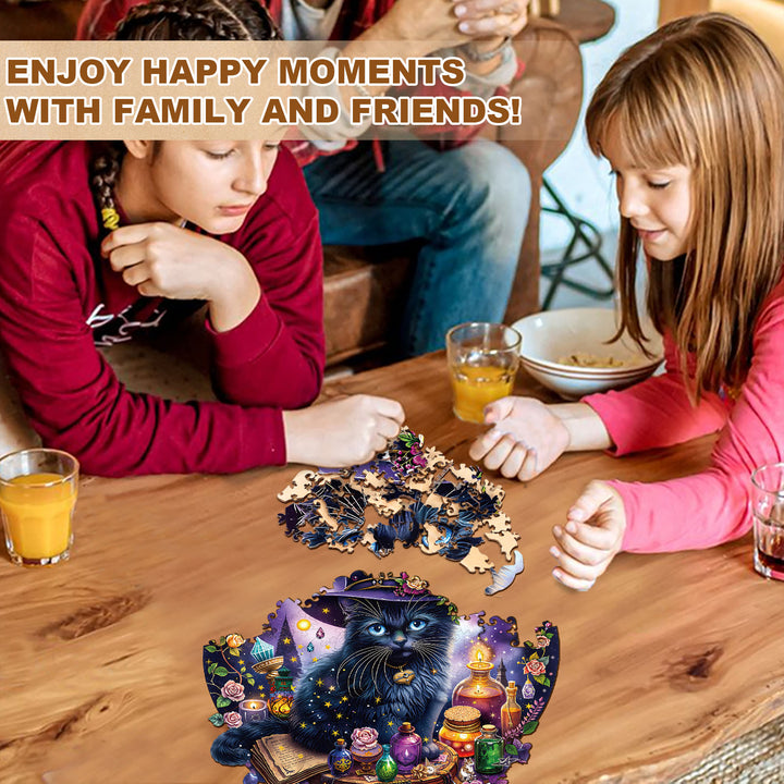 Magic Cat Wooden Jigsaw Puzzle