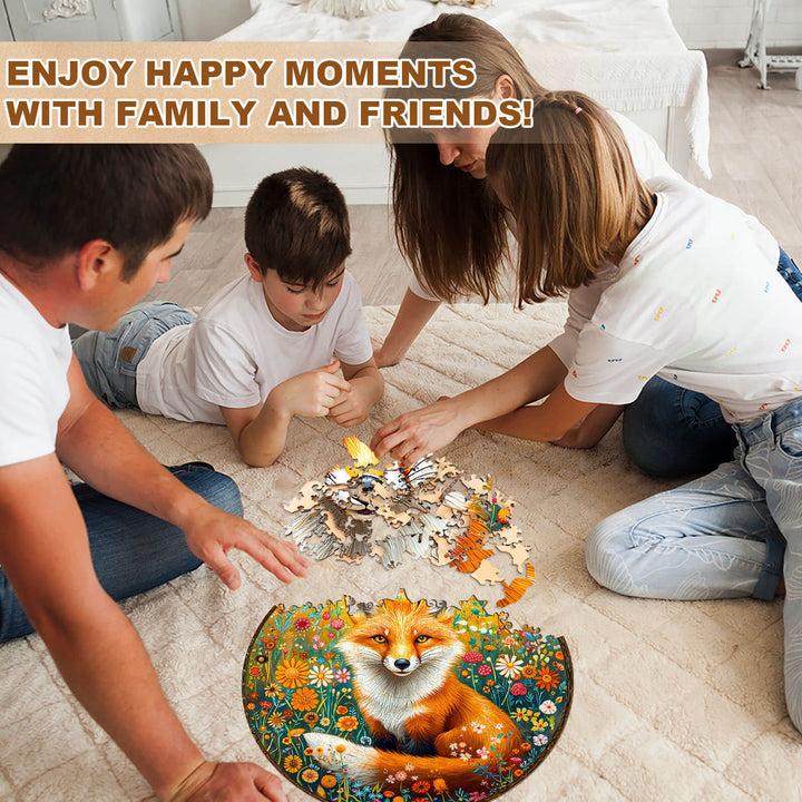 Fantasy Garden Guardian-Fox Wooden Jigsaw Puzzle