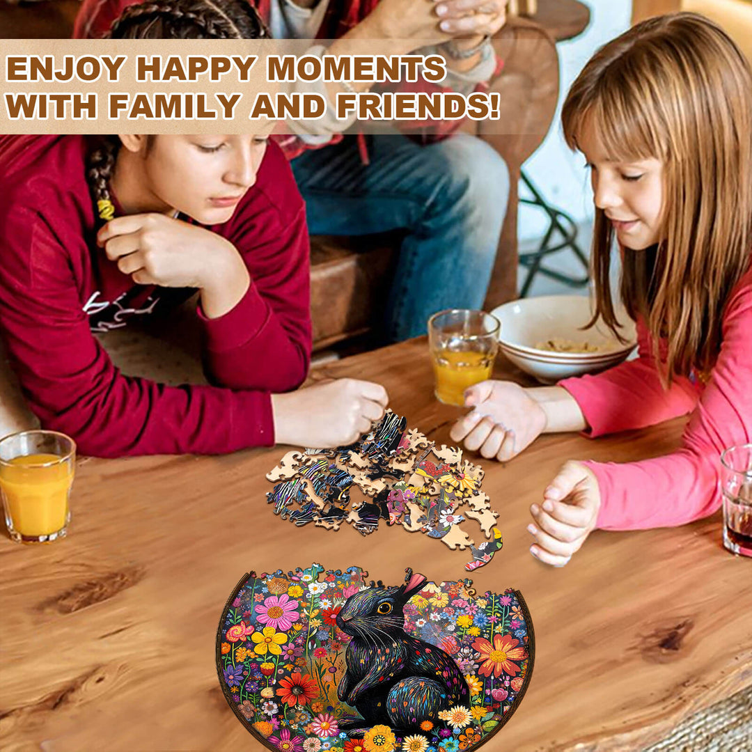 Fantasy Garden Guardian-Rabbit Wooden Jigsaw Puzzle