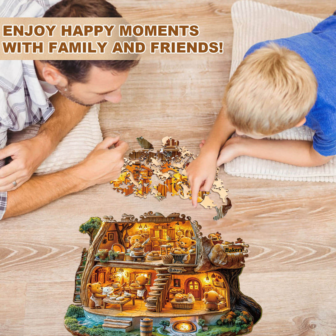 Little Bear Bakery Wooden Jigsaw Puzzle