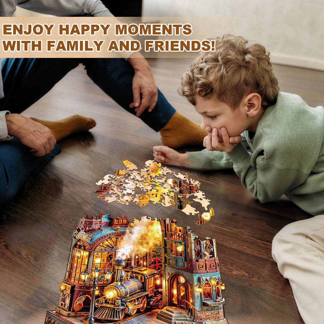 Steam platform Wooden Jigsaw Puzzle