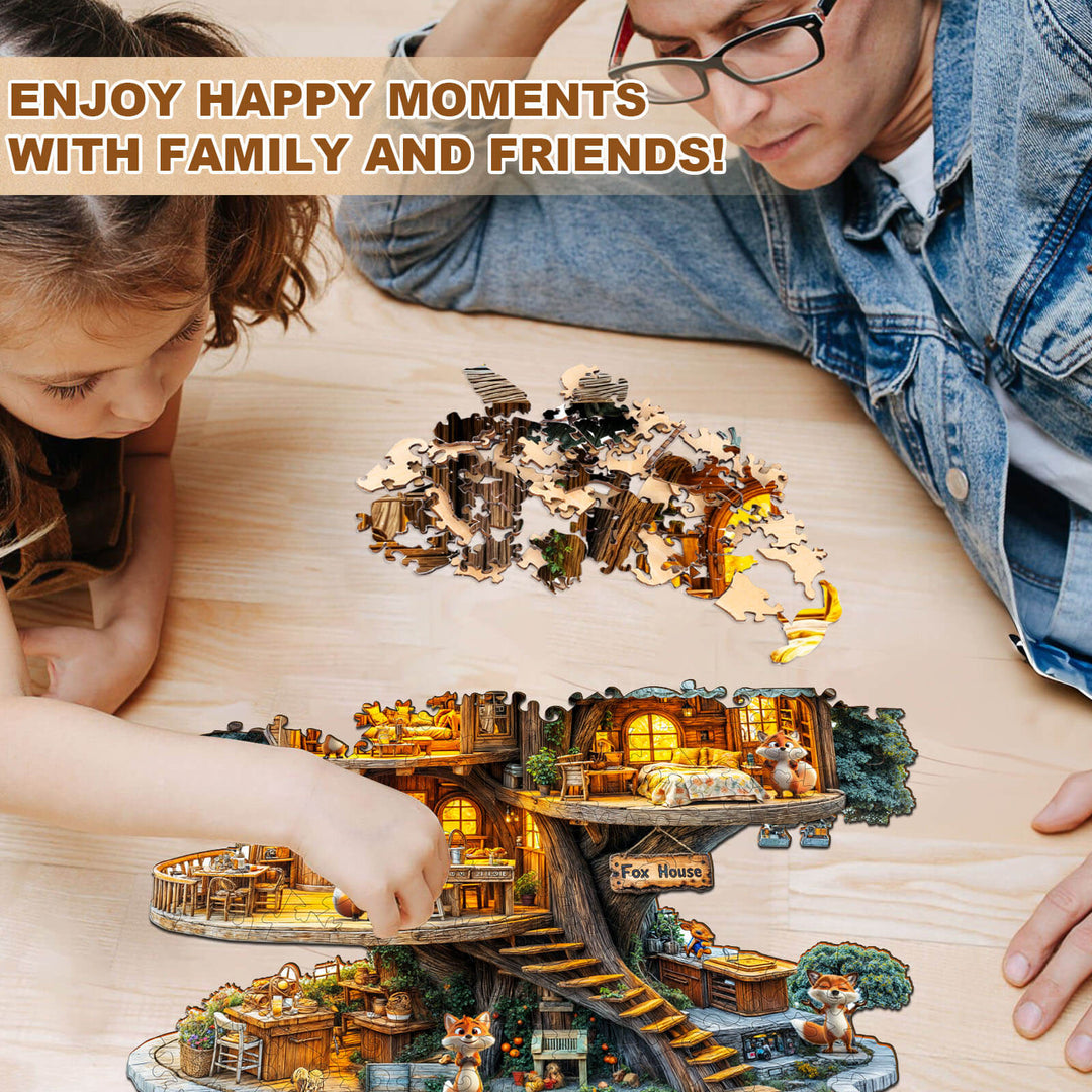 Fox House Holz-Puzzle