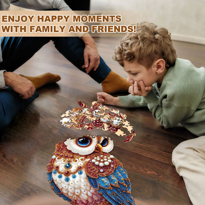 Regal Owl Wooden Jigsaw Puzzle