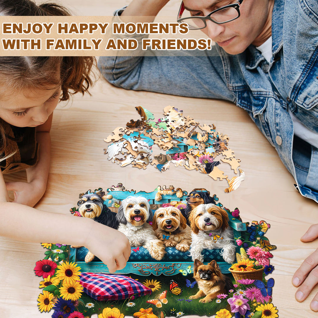 Garden Puppy Wooden Jigsaw Puzzle