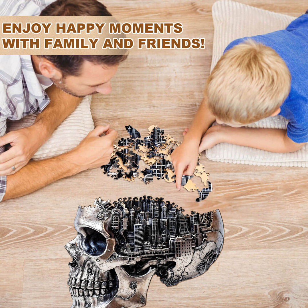 Skull City-2 Wooden Jigsaw Puzzle