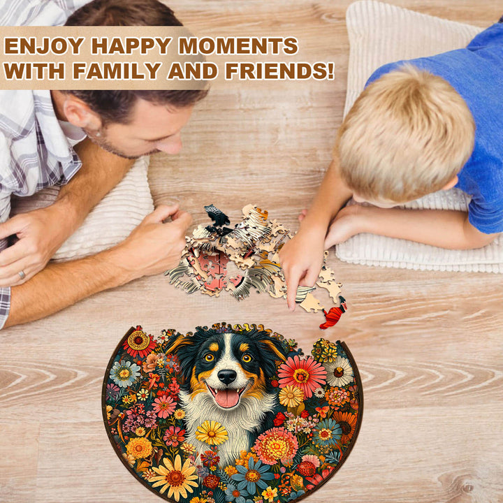 Fantasy Garden Guardian-Dog Wooden Jigsaw Puzzle