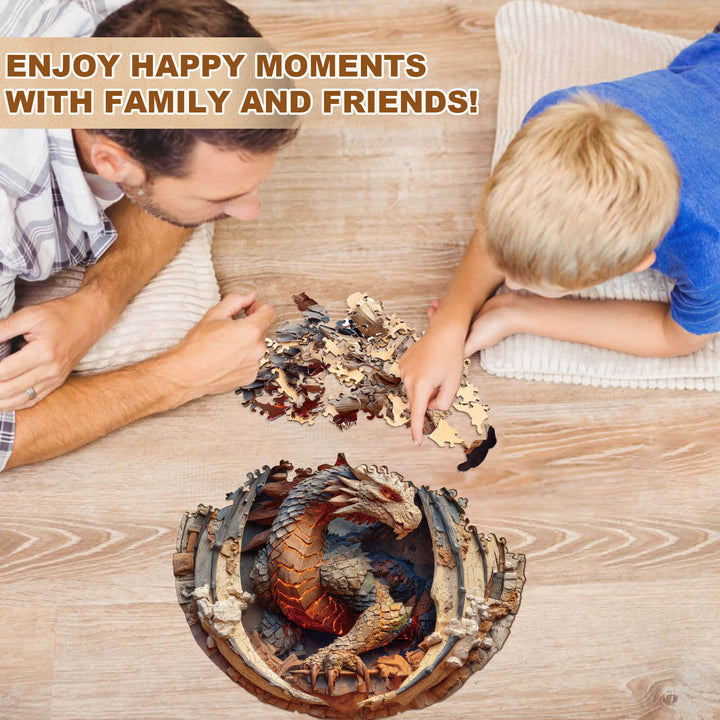 Elements Earth Dragon Wooden Jigsaw Puzzle