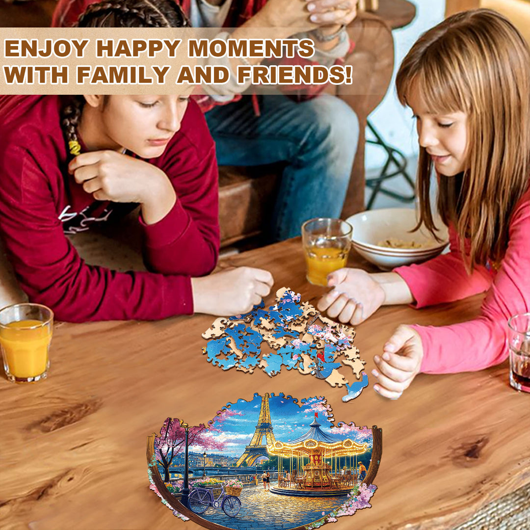 Paris by Night Wooden Jigsaw Puzzle