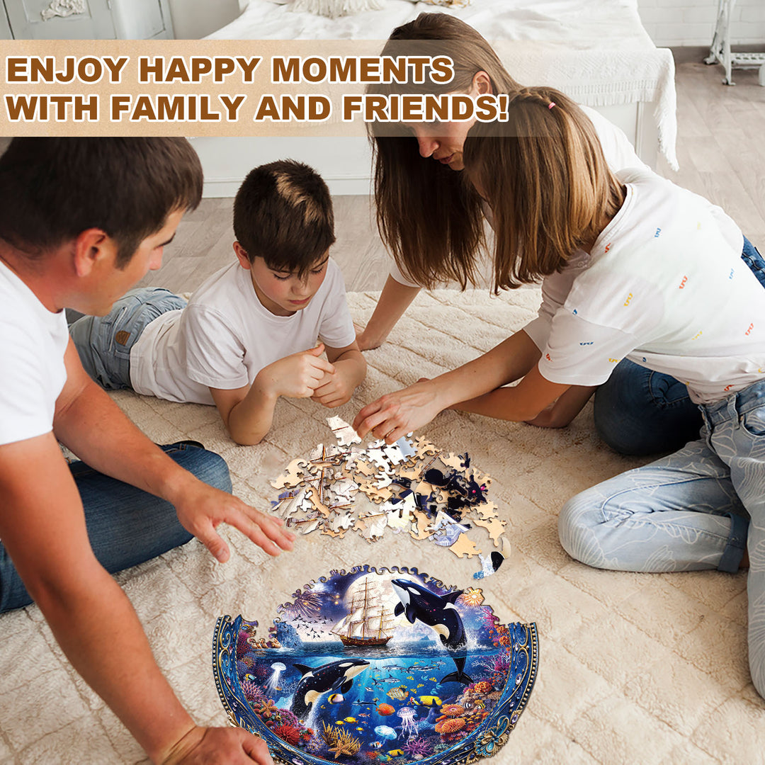 Glittering Ocean Wooden Jigsaw Puzzle