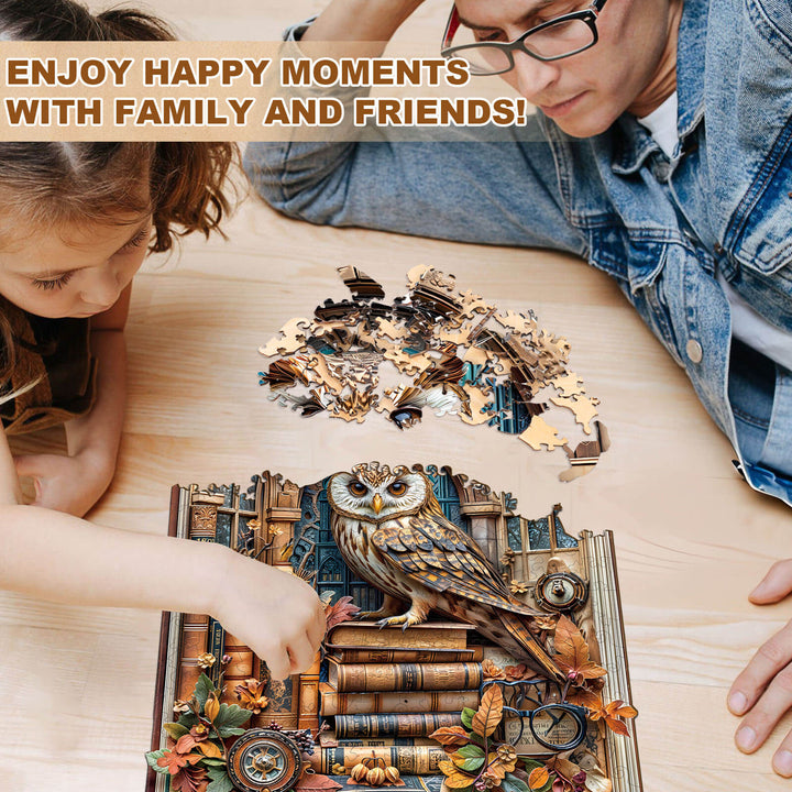 Bücherregal Eule Holz-Puzzle