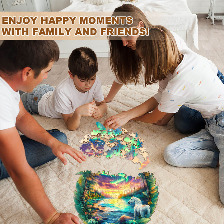 Aurora White Horse Wooden Jigsaw Puzzle