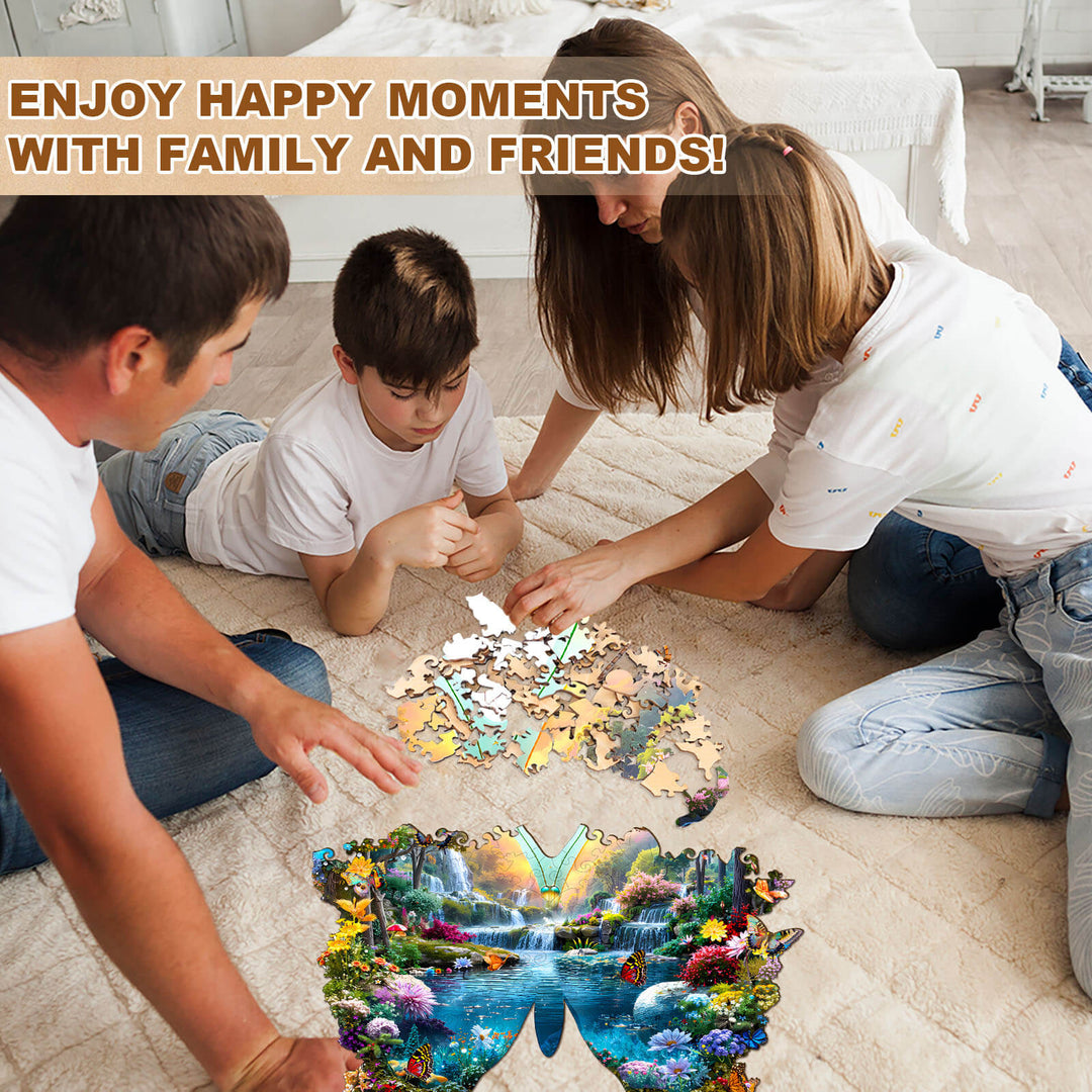 Spring Butterflies Wooden Jigsaw Puzzle