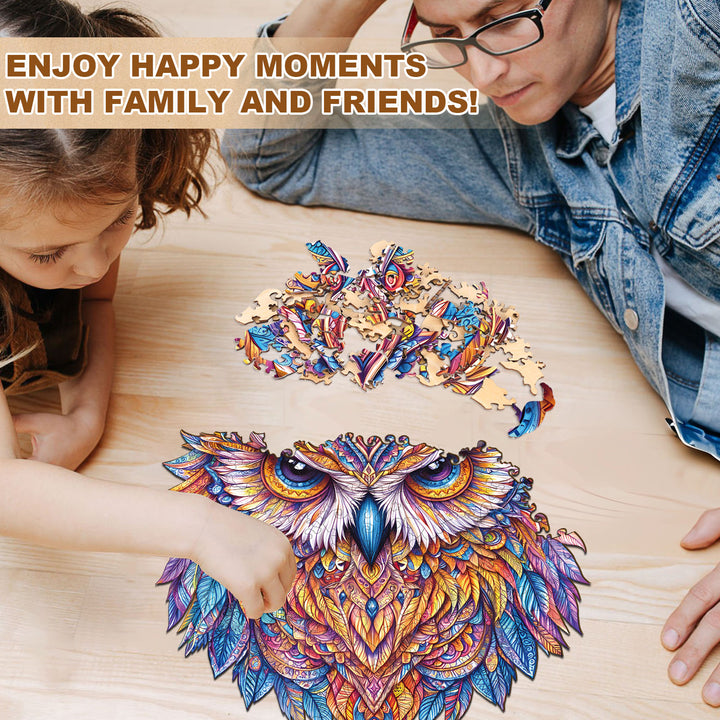 Color owl Wooden Jigsaw Puzzle