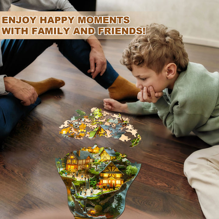 Light Town Wooden Jigsaw Puzzle