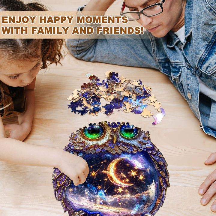 Moonlit Owl Wooden Jigsaw Puzzle