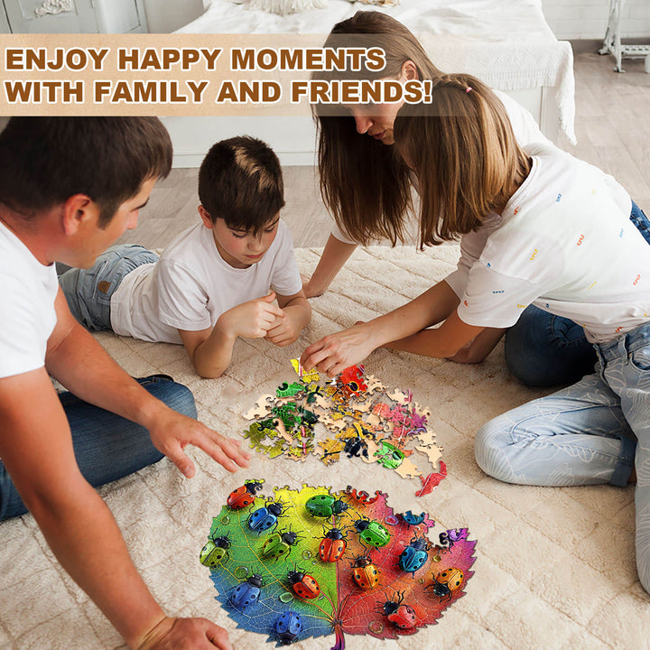 Colorful ladybug Wooden Jigsaw Puzzle