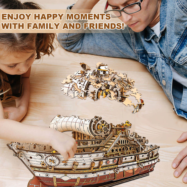 3D-Puzzle Fracht Schiff Holzpuzzle