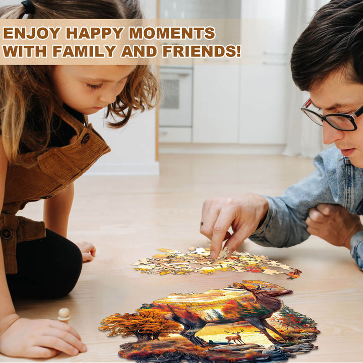 Autumn Deer Wooden Jigsaw Puzzle