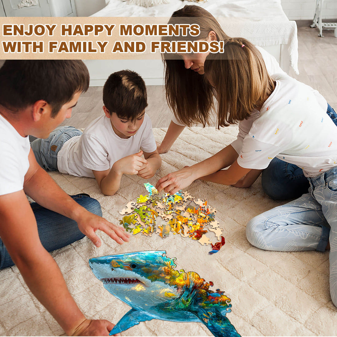 Flower Shark Holz-Puzzlespiel