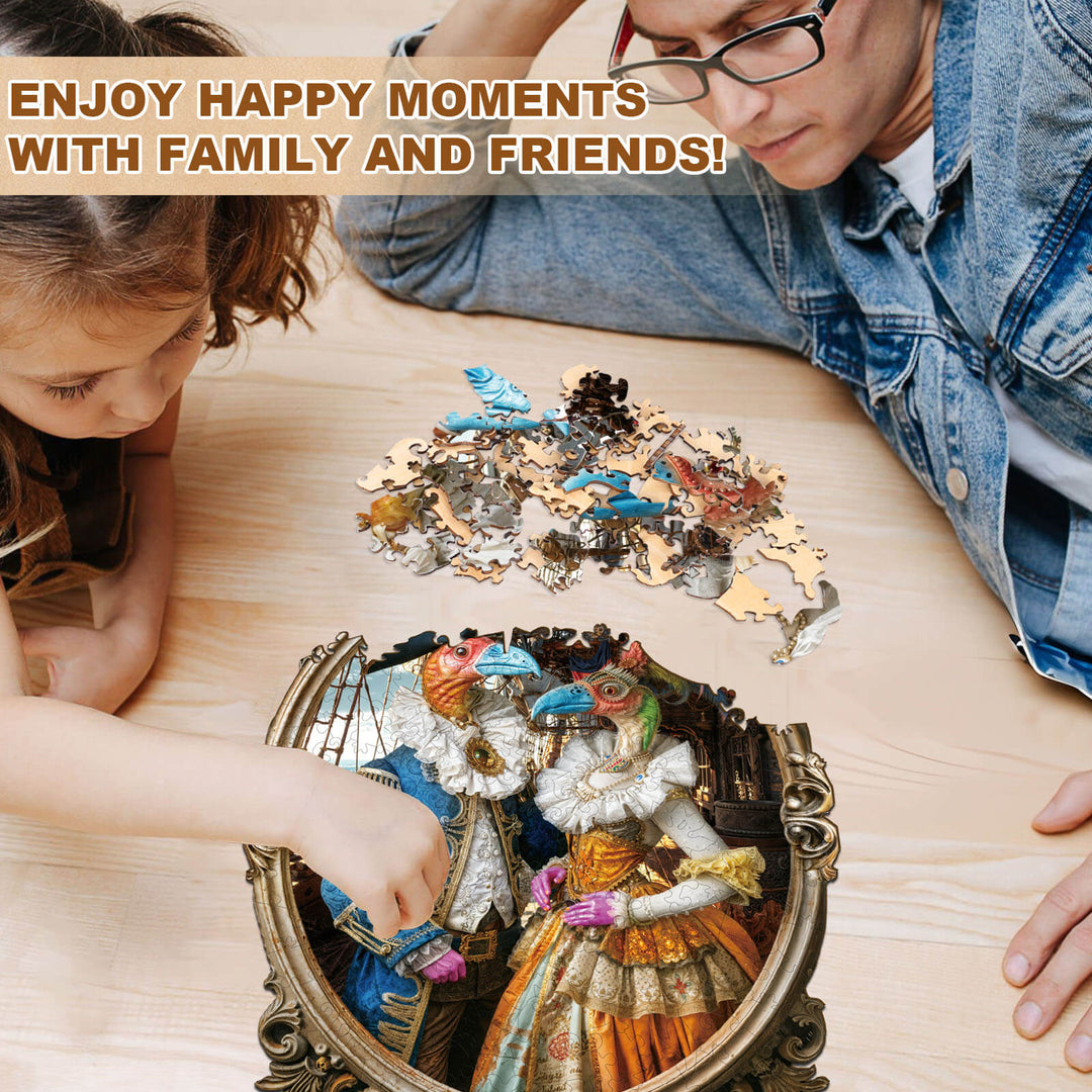 Pirate Bird Wooden Jigsaw Puzzle