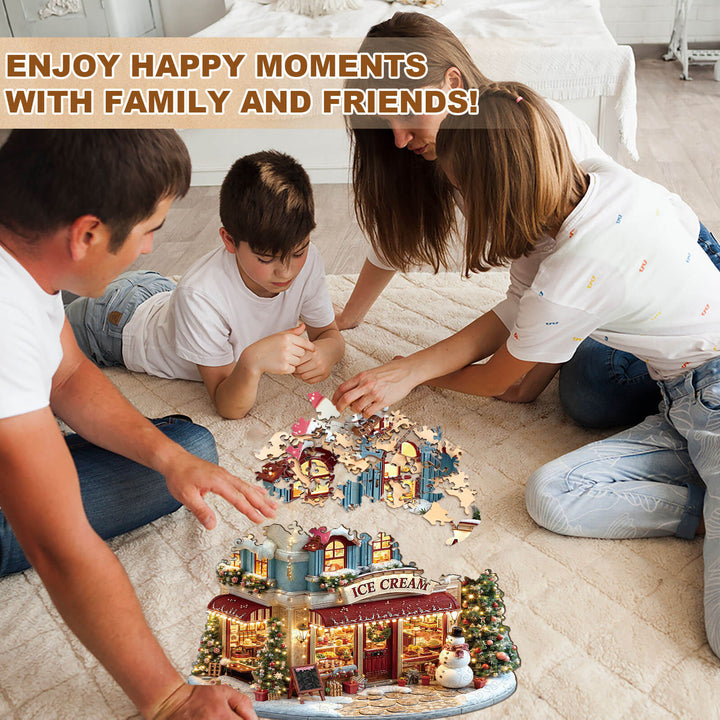 Christmas ice cream Wooden Jigsaw Puzzle
