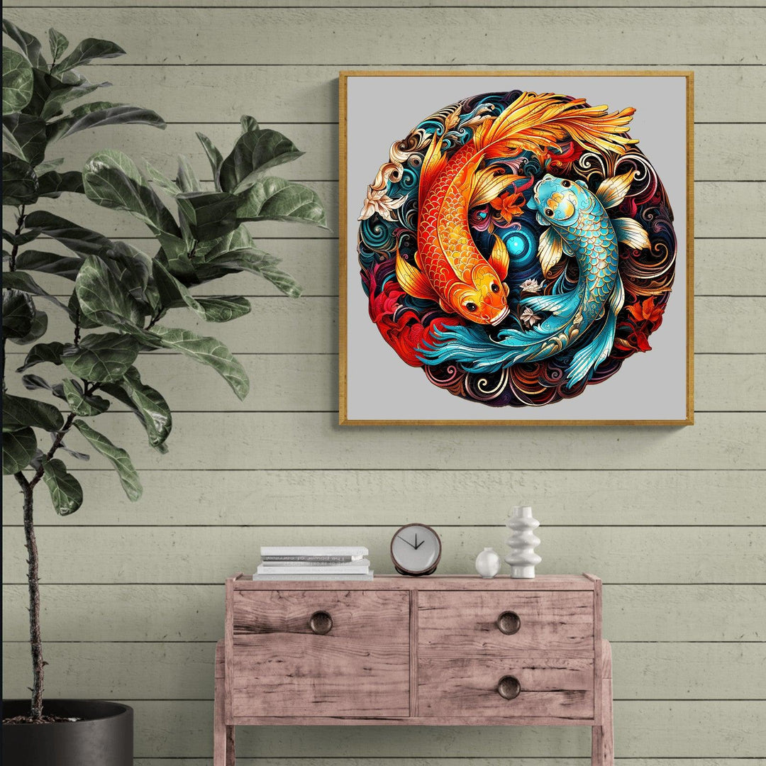 Yin Yang Fish-1 Wooden Jigsaw Puzzle
