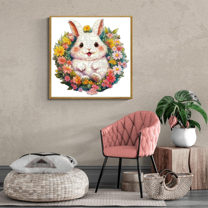 Fluffy Rabbit Wooden Jigsaw Puzzle