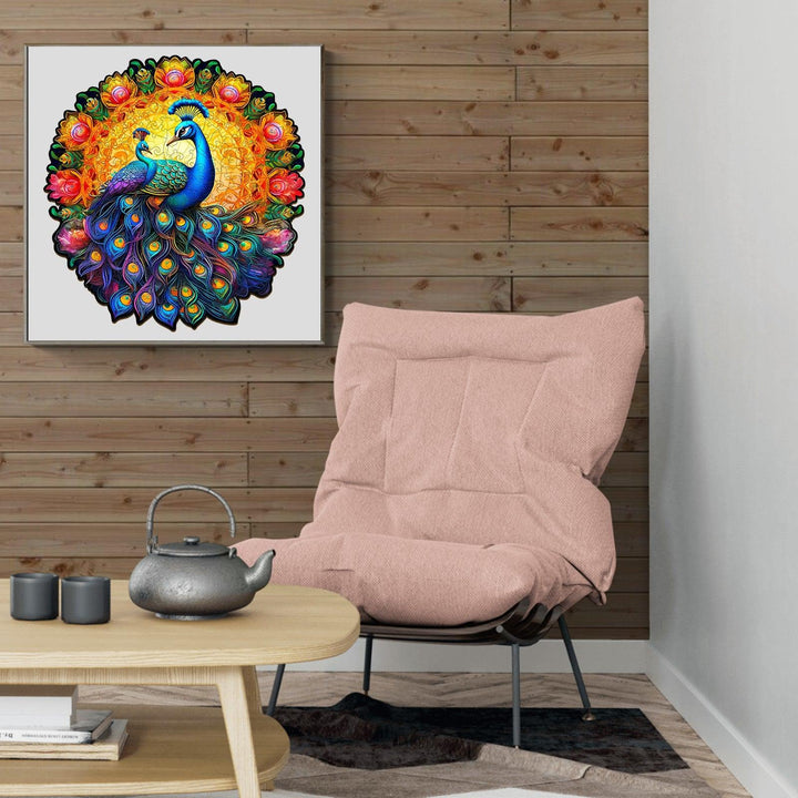 Peacock Family Wooden Jigsaw Puzzle