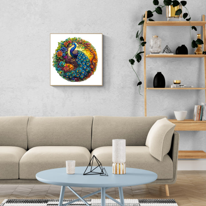 Charming Peacock Wooden Jigsaw Puzzle