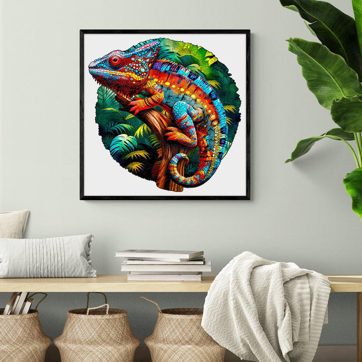 Forest Chameleon Wooden Jigsaw Puzzle