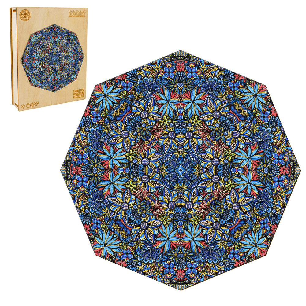 Talavera Bouquet Wooden Jigsaw Puzzle -- By Artist Lori Anne McKague-Woodbests